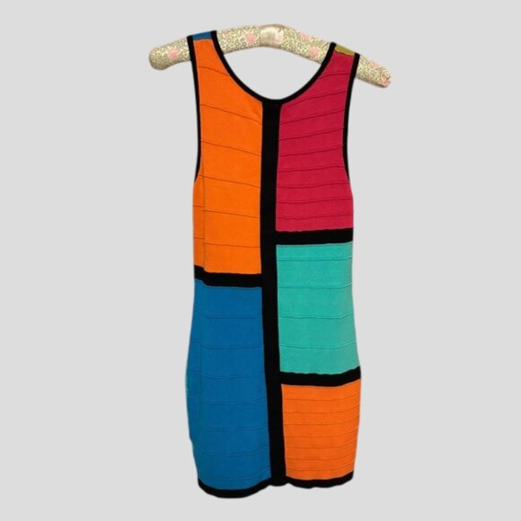 Hot Miami Styles Color Block Sleeveless Bodycon Dress - Picture 4 of 11